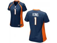 Women's Denver Broncos #1 Marquette King Nike Navy Blue Game Jersey