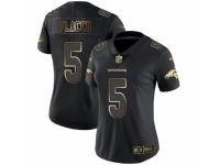 Women's Denver Broncos #5 Joe Flacco Black-Gold Vapor Untouchable Limited Football Jersey