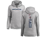 Women's Denver Broncos Joe Flacco NFL Pro Line Ash Backer Pullover Hoodie