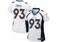 Women's Game Jared Crick White Jersey Road #93 NFL Denver Broncos Nike