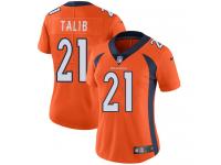 Women's Limited Aqib Talib #21 Nike Orange Home Jersey - NFL Denver Broncos Vapor Untouchable