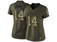 Women's Limited Brandin Cooks #14 Nike Green Jersey - NFL New England Patriots Salute to Service