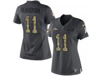 Women's Limited Carlos Henderson #11 Nike Black Jersey - NFL Denver Broncos 2016 Salute to Service