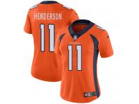 Women's Limited Carlos Henderson #11 Nike Orange Home Jersey - NFL Denver Broncos Vapor Untouchable