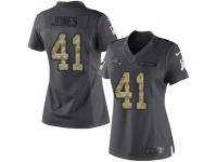 Women's Limited Cyrus Jones #41 Nike Black Jersey - NFL New England Patriots 2016 Salute to Service