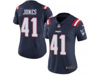 Women's Limited Cyrus Jones #41 Nike Navy Blue Jersey - NFL New England Patriots Rush