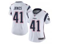 Women's Limited Cyrus Jones #41 Nike White Road Jersey - NFL New England Patriots Vapor Untouchable