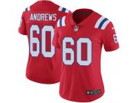 Women's Limited David Andrews #60 Nike Red Alternate Jersey - NFL New England Patriots Vapor Untouchable