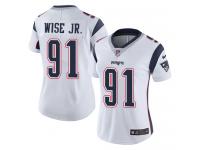 Women's Limited Deatrich Wise Jr #91 Nike White Road Jersey - NFL New England Patriots Vapor Untouchable