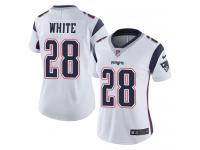 Women's Limited James White #28 Nike White Road Jersey - NFL New England Patriots Vapor Untouchable