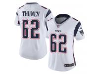 Women's Limited Joe Thuney #62 Nike White Road Jersey - NFL New England Patriots Vapor Untouchable