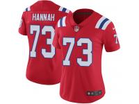 Women's Limited John Hannah #73 Nike Red Alternate Jersey - NFL New England Patriots Vapor Untouchable