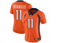 Women's Limited Jordan Norwood #11 Nike Orange Home Jersey - NFL Denver Broncos Vapor Untouchable