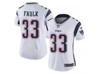 Women's Limited Kevin Faulk #33 Nike White Road Jersey - NFL New England Patriots Vapor Untouchable