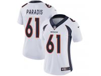 Women's Limited Matt Paradis #61 Nike White Road Jersey - NFL Denver Broncos Vapor Untouchable