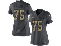 Women's Limited Menelik Watson #75 Nike Black Jersey - NFL Denver Broncos 2016 Salute to Service