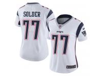 Women's Limited Nate Solder #77 Nike White Road Jersey - NFL New England Patriots Vapor Untouchable