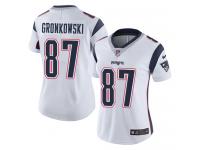 Women's Limited Rob Gronkowski #87 Nike White Road Jersey - NFL New England Patriots Vapor Untouchable