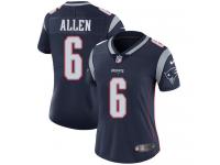 Women's Limited Ryan Allen #6 Nike Navy Blue Home Jersey - NFL New England Patriots Vapor Untouchable