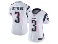 Women's Limited Stephen Gostkowski #3 Nike White Road Jersey - NFL New England Patriots Vapor Untouchable