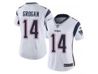 Women's Limited Steve Grogan #14 Nike White Road Jersey - NFL New England Patriots Vapor Untouchable