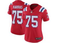 Women's Limited Ted Karras #75 Nike Red Alternate Jersey - NFL New England Patriots Vapor Untouchable