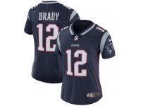 Women's Limited Tom Brady #12 Nike Navy Blue Home Jersey - NFL New England Patriots Vapor Untouchable