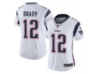 Women's Limited Tom Brady #12 Nike White Road Jersey - NFL New England Patriots Vapor Untouchable