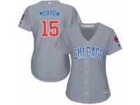 Women's Majestic Chicago Cubs #15 Brandon Morrow Grey Road MLB Jersey