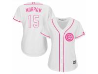 Women's Majestic Chicago Cubs #15 Brandon Morrow White Fashion MLB Jersey