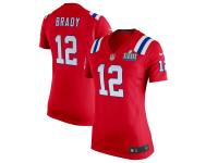 Women's New England Patriots Tom Brady Nike Red Super Bowl LIII Bound Game Jersey