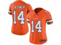 Women's Nike Denver Broncos #14 Cody Latimer Limited Orange Rush NFL Jersey