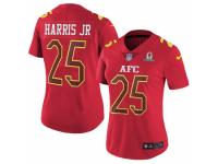 Women's Nike Denver Broncos #25 Chris Harris Jr Limited Red 2017 Pro Bowl NFL Jersey