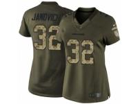 Women's Nike Denver Broncos #32 Andy Janovich Limited Green Salute to Service NFL Jersey