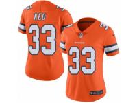 Women's Nike Denver Broncos #33 Shiloh Keo Limited Orange Rush NFL Jersey