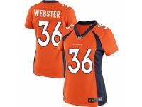 Women's Nike Denver Broncos #36 Kayvon Webster Game Orange Team Color