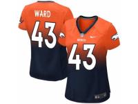 Women's Nike Denver Broncos #43 T.J. Ward Limited Orange Navy Fadeaway NFL Jersey