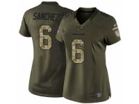 Women's Nike Denver Broncos #6 Mark Sanchez Green Stitched NFL Limited Salute to Service Jersey