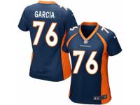 Women's Nike Denver Broncos #76 Max Garcia Game Navy Blue Alternate NFL Jersey