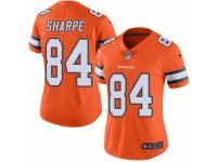 Women's Nike Denver Broncos #84 Shannon Sharpe Limited Orange Rush NFL Jersey