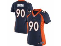 Women's Nike Denver Broncos #90 Antonio Smith Game Navy Blue Alternate NFL Jersey