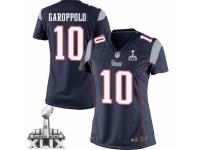 Women's Nike New England Patriots #10 Jimmy Garoppolo Limited Navy Blue Team Color Super Bowl XLIX NFL Jersey