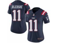 Women's Nike New England Patriots #11 Drew Bledsoe Limited Navy Blue Rush NFL Jersey