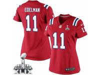 Women's Nike New England Patriots #11 Julian Edelman Limited Red Alternate Super Bowl XLIX NFL Jersey