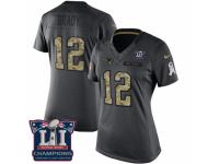 Women's Nike New England Patriots #12 Tom Brady Limited Black 2016 Salute to Service Super Bowl LI Champions NFL Jersey