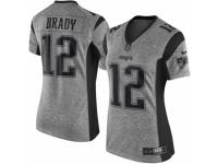 Women's Nike New England Patriots #12 Tom Brady Limited Gray Gridiron NFL Jersey