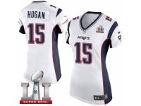 Women's Nike New England Patriots #15 Chris Hogan Limited White Super Bowl LI 51 NFL Jersey