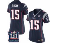 Women's Nike New England Patriots #15 Chris Hogan Navy Blue Team Color Super Bowl LI Champions NFL Jersey