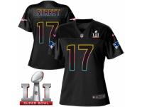 Women's Nike New England Patriots #17 Devin Street Game Black Fashion Super Bowl LI 51 NFL Jersey