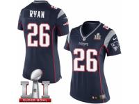 Women's Nike New England Patriots #26 Logan Ryan Elite Navy Blue Team Color Super Bowl LI 51 NFL Jersey